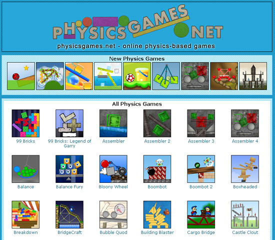 بازی های آنلاین جالب فیزیک
